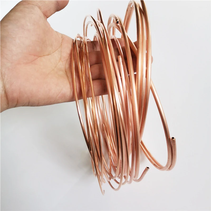 10m t2 vermelho cobre bobina 2/3/4/5mm tubo de cobre ar condicionado tubo de cobre macio 99.9% t2 cobre diy refrigeração