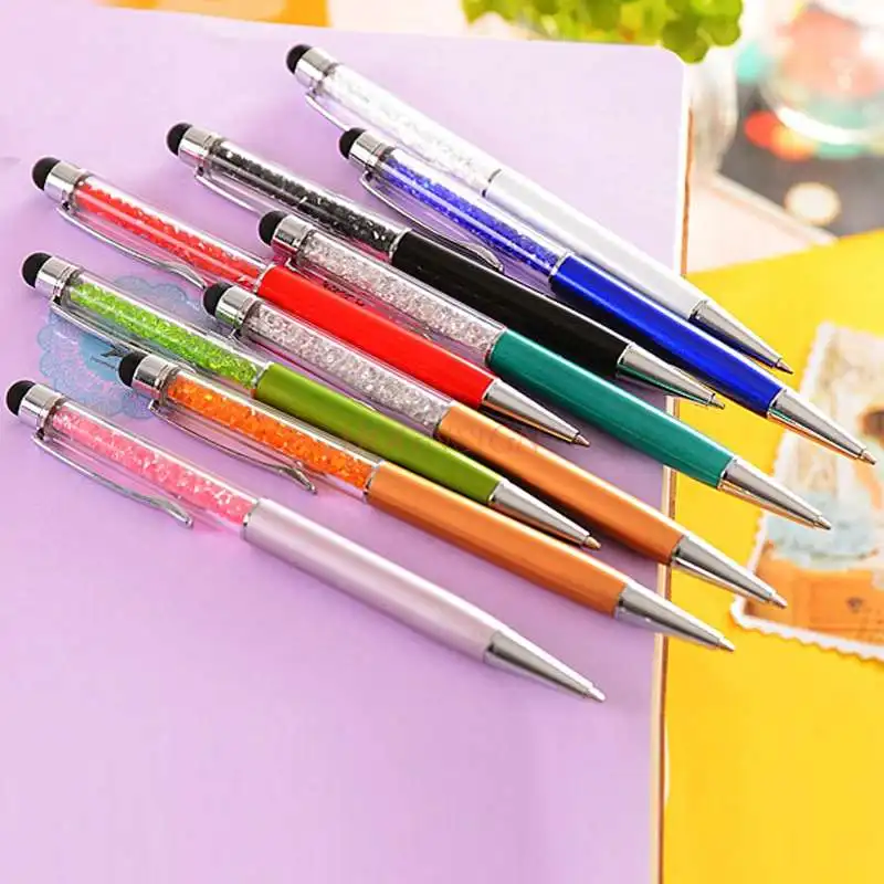 Crystal Pen Metal Ballpoint Pen Smartphone Tablet Capacitive Pen Universal Touch Pen