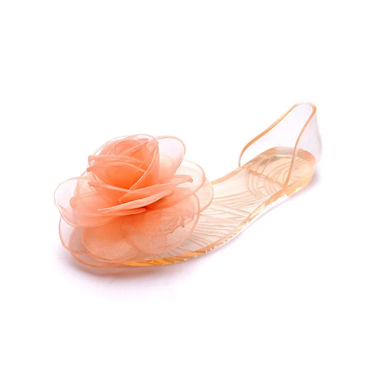 2023 Sandals Women Transparent Flats Shoes Woman Pearl Bowknot Summer Ladies Shoes Open Toe Roman Beach Sandalias Mujer 35-41