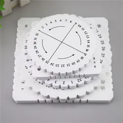 Round Square Plate Jade Macrame Kumihimo Disc Braided Cord String Bracelet Handmade Schijf Disk DIY Materials Tools ds5-P