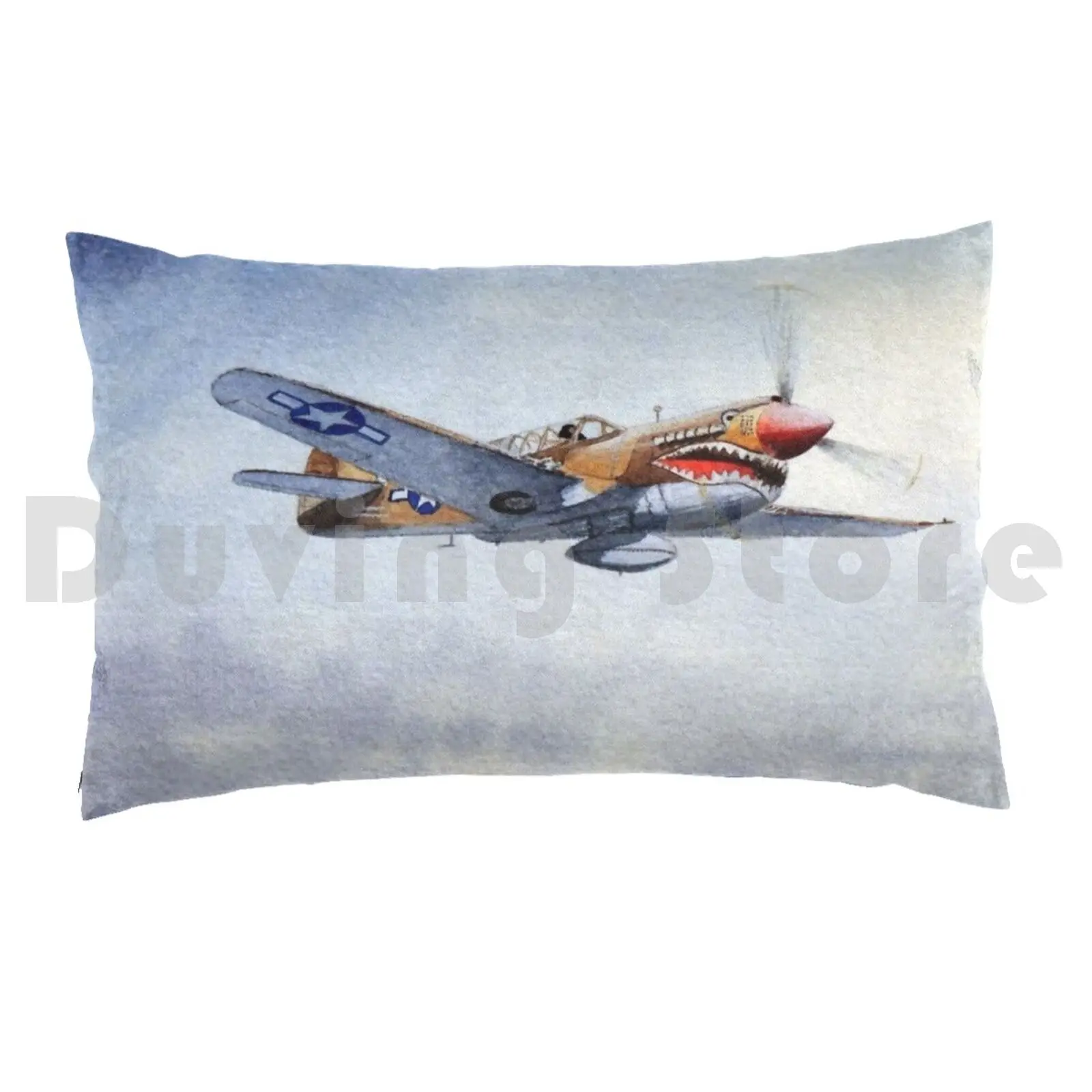 P-40 Warhawk Pillow Case DIY 50*70 P40 P40 Paintings P40 Paintings And Warhawk Paintings Classic Wwii Art