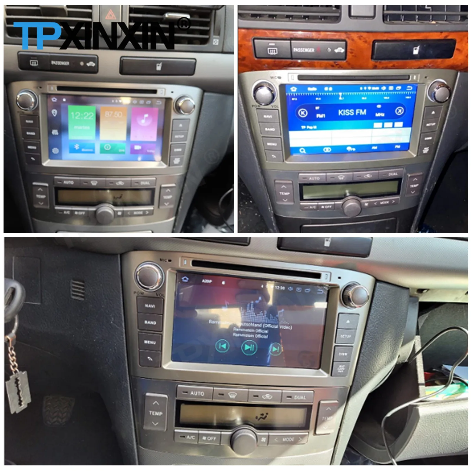 Car Radio Stereo Receiver Android 12 For Toyota Avensis T25 2002 2003 2004 2005 2006 2007 2008 GPS Player Record Audio Head Unit