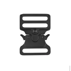 52mm Tactical All Black Buckle Outdoor Men's Combat Training Nylon Wide Belt Buckle Metal Quick Release Belt Buckle for Men