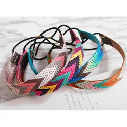 Embroidery Headbands For Women Girls Hair Accessories Bridal Elastic Hairbands Beach Hair Rubber Bands Turban Bandage Bandanas