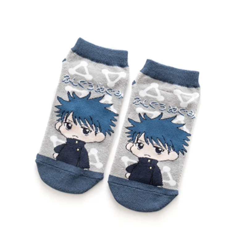 Halloween Short Socks Anime Jujutsu Kaisen Cosplay Cotton Sock Kawaii Character Crew Socks Boat Socks