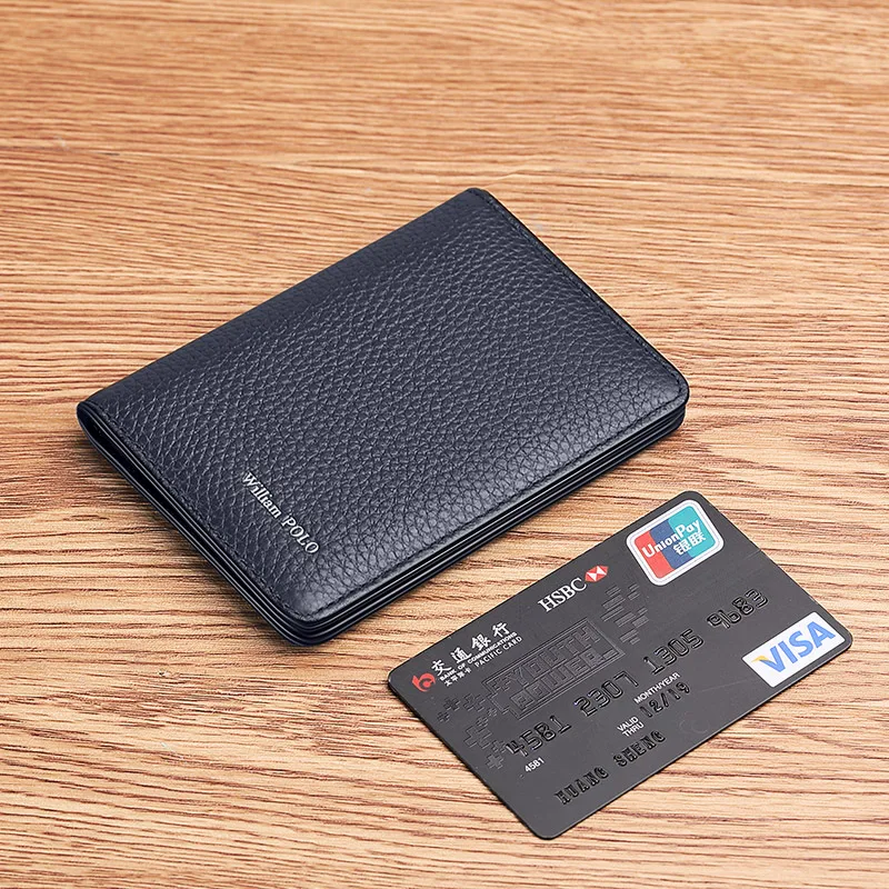 Super Slim Soft Wallet 100% Genuine Leather Mini Credit Card Wallet Purse Card Holders Men Wallet Thin Small