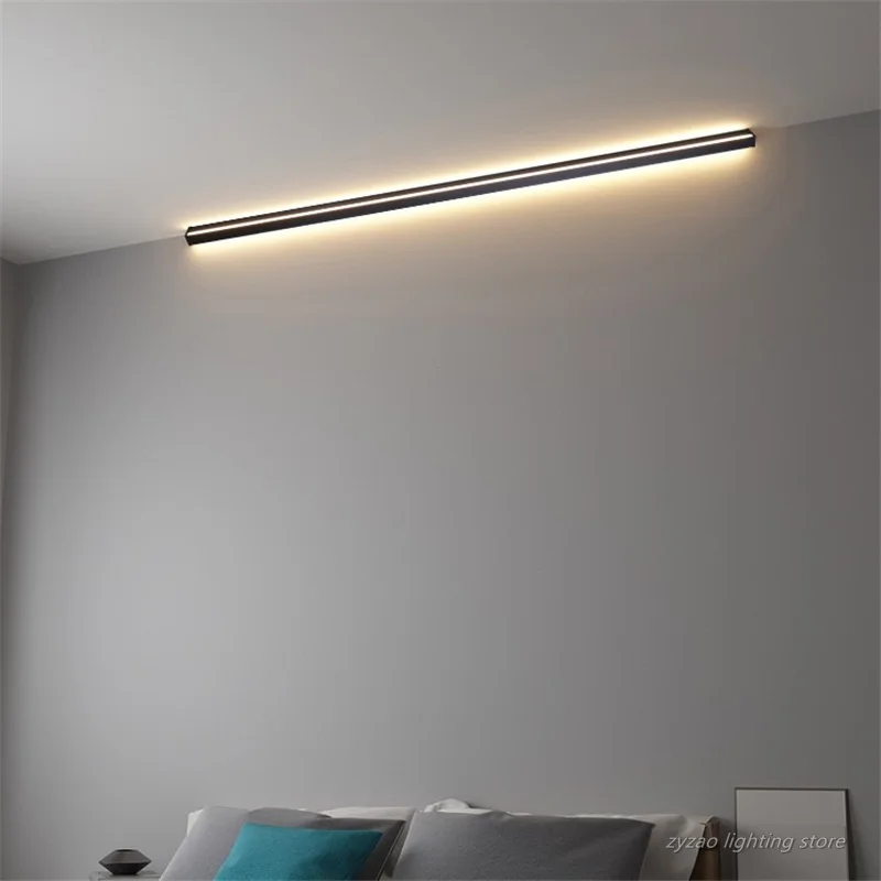 Imagem -04 - Moderno e Minimalista Conduziu a Lâmpada de Parede Interior Simples Linha Luminárias de Parede Casa Iluminação Decoração do Quarto Banheiro Arandelas Parede