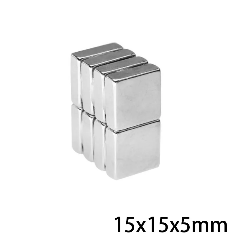 5~50PCS 15x15x5 mm Powerful Magnets 15mmX15mm Block Permanent Magnetic 15x15x5mm Neodymium Magnet Super Strong 15*15*5 mm