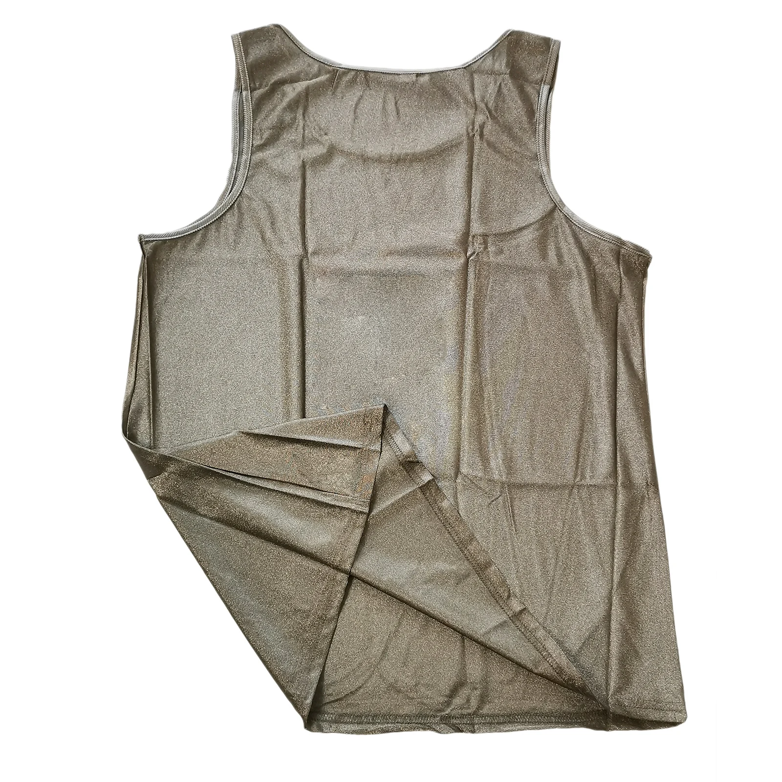 Conductive Silver Fiber Stretchy Sleeveless Shirt EMF/EMI/RF Blocking Faraday Fabric Underwear Vest Soft