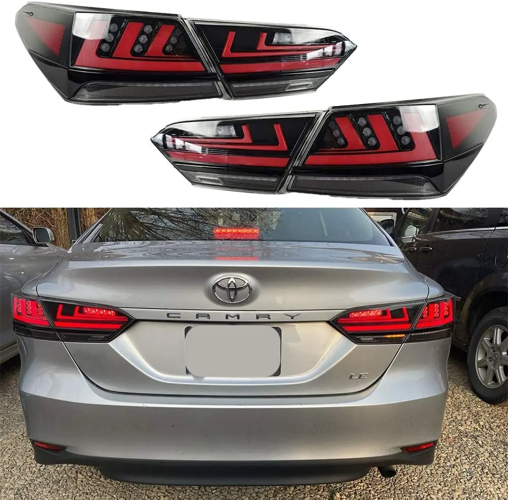 LED Tail Lights For Toyota Camry 2018 2019 2020 2021 2022 Rear Lamps Start Up Animation DRL Brake Turn Signal Assembly