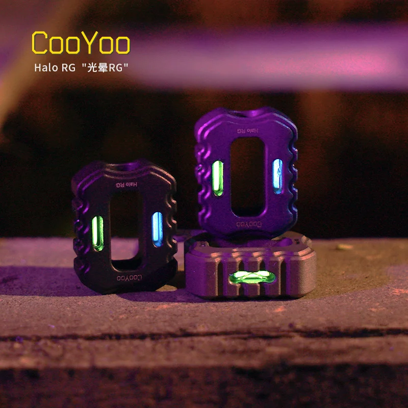 Cooyoo HALO RG Luminous Knife Pendant EDC Self-Emitting light Diy Bracelet Bead Personality Pendant