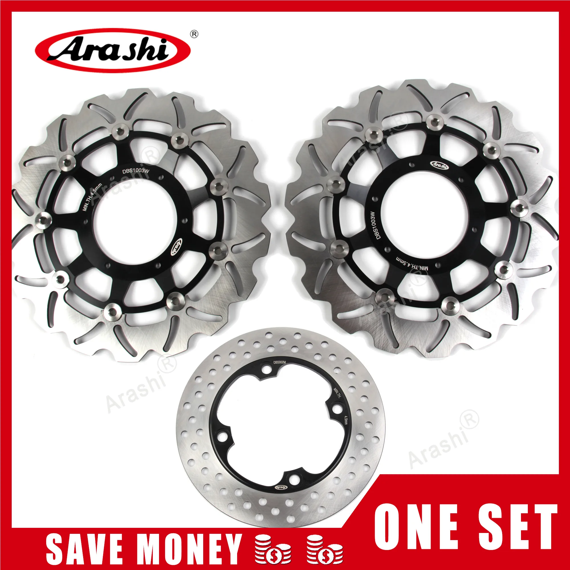 Arashi 1 Set For HONDA CBR F 600 CBR600F4I 2001 2002 2003 2004 2005 2006 2007 CBR600F Floating Front Brake Disk Rear Disc Rotor