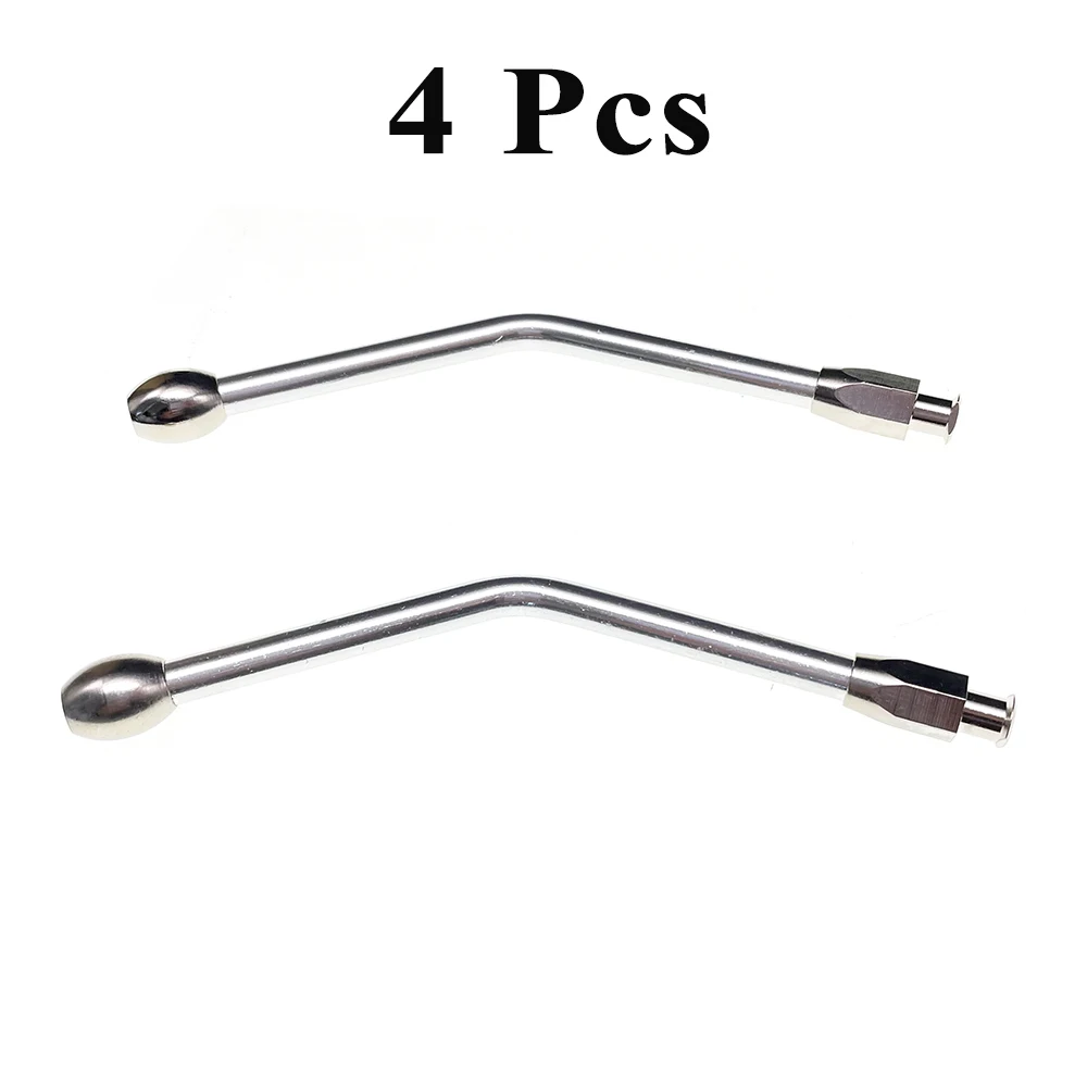 4PCS Veterinary Livestock Dosing Cannula Stainless Steel Drench Connetor Feeding For Animal Cattle Cow Pig Sheep Farming