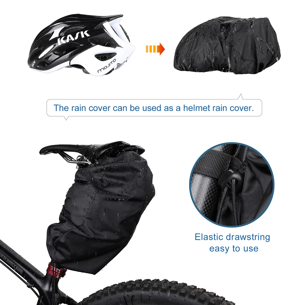 Rhinowalk New Arrival Bike Saddle Bag With Water Bottle Pocket Waterproof Rear Bicycle Saddle Bags Large-Volume Tail Bag