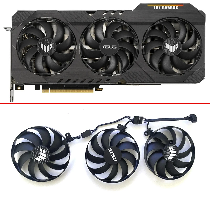 

3PCS 7PIN CF9010U12D RTX 3060TI GPU FAN For ASUS ASUS GeForce RTX 3060 Ti 3070 3080 3090 TUF OC GAMING Graphic Card Cooling Fans