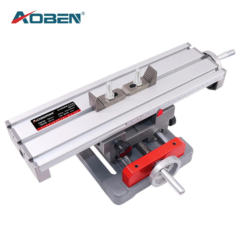 AOBEN WoodWorking Compound Working Table Cross Slide Mini Multifunction Drill Vise Precision Fixture Milling Drilling Bench