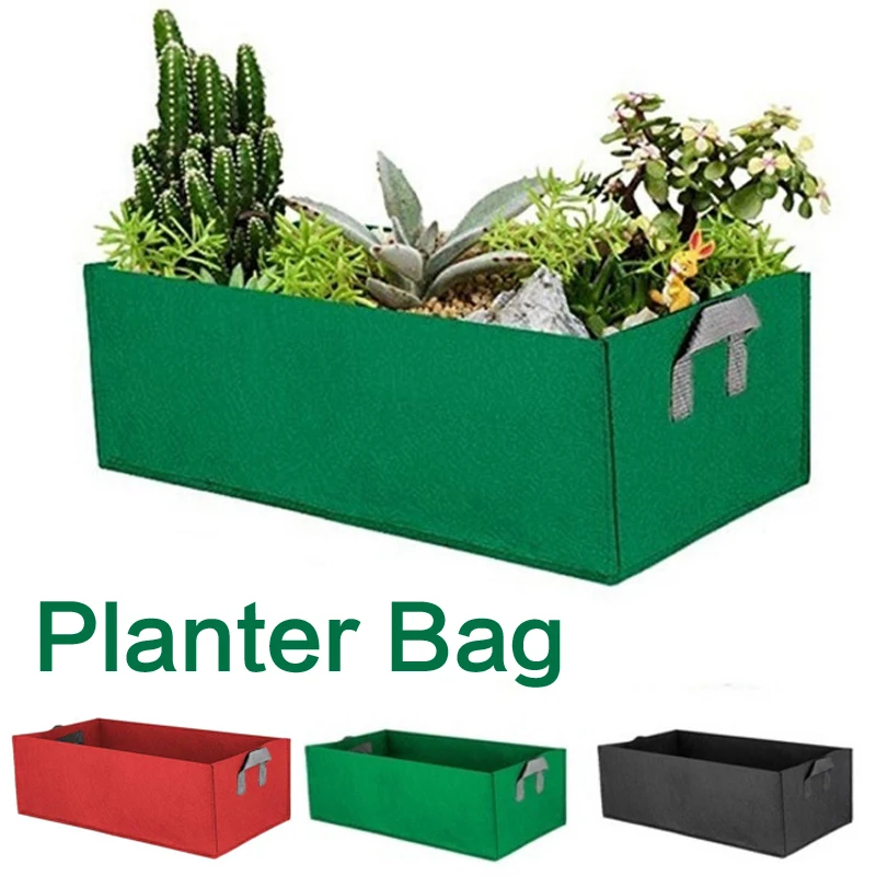 

3 Colors Rectangle Planting Bag Garden Grow Planter Pouch Root Container Felt Cultivation Bags Plant Growing Pot Seedling