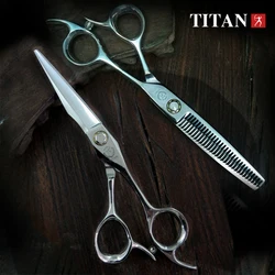 TITAN professional barber scissors 6inch cutting hair thinning set shear JP ATS314 stainless steel