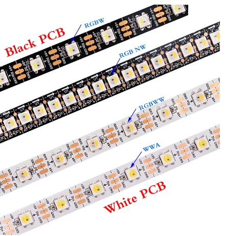 

RGBW RGBWW SK6812 5V 60Leds/Pixels/m Individually Addressable Led Pixel Strip SMD5050 RGBW Full Color led Tapel Light