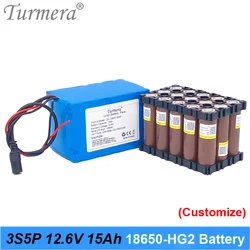 3S5P 12V 15Ah akumulator litowy wielokrotnego ładowania opakowanie skorzystaj z HG2 3000mAh baterii z 40A BMS dla system ups 10.8V 12.6V