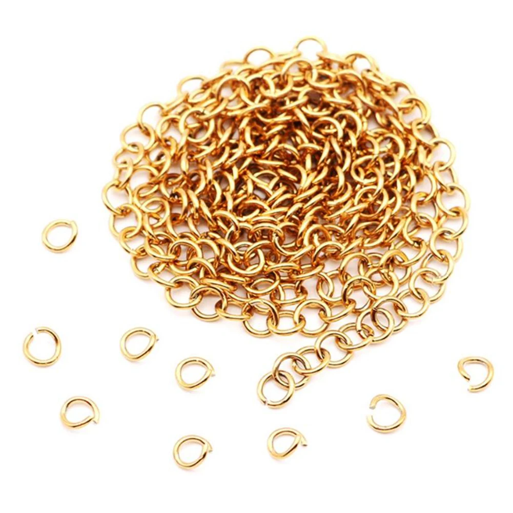 200Pcs 4mm 5mm 6mm 8mm 9mm 10mm Öffnen Sprung Ringe Edelstahl O ring Anschlüsse Bulks für DIY Handwerk Schmuck, Die Entdeckungen