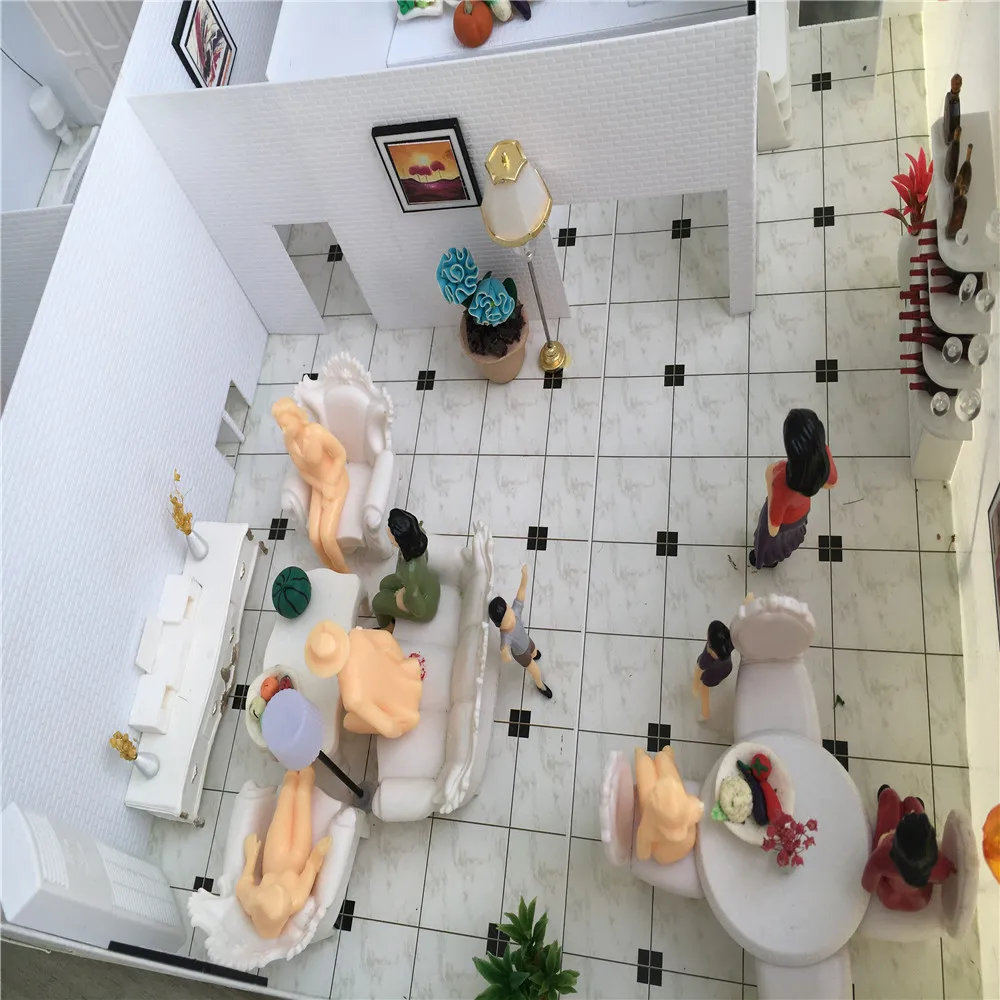 50 teile/los Architektur 1:25 1:30 Maßstab 1:87 ABS Kunststoff Haut Farbe Figuren Alle Sitzende Modellbau Zug Layout Menschen – Detail 20