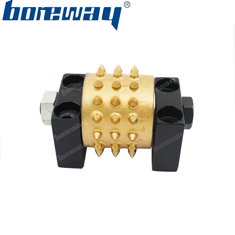 

Boreway Carbide Alloy Bush Hammer Roller Diamond Abrasive Tools With 45 Teeth For Grinding Stone And Concrete Litzhi Surface