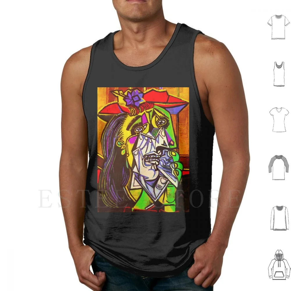 Pablo Picasso The Weeping Woman Tank Tops Vest Sleeveless Pablo Escobar Picasso Cubism Cubist Weeping Womens Famous