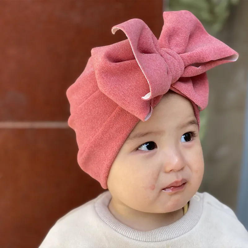 Cappello da bambino turbante fiore archi neonato cappello da bambina berretto berretto autunno inverno neonato bambino bambini ragazze cofano