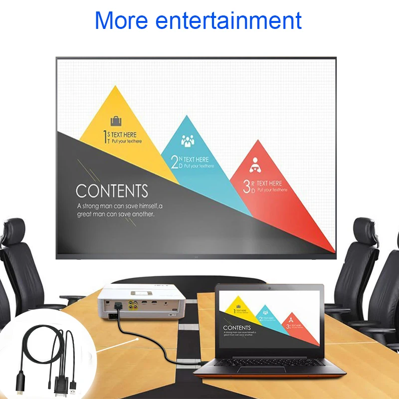 1.8m HDMI VGA ชายสายแปลงอะแดปเตอร์เสียง 1080P VGA HDMI Adapter