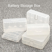 26650 18650 Battery Storage Box Hard Case Holder For 4 18650 4AA 4AAA Rechargeable Battery Power Bank Plastic Case Transparent