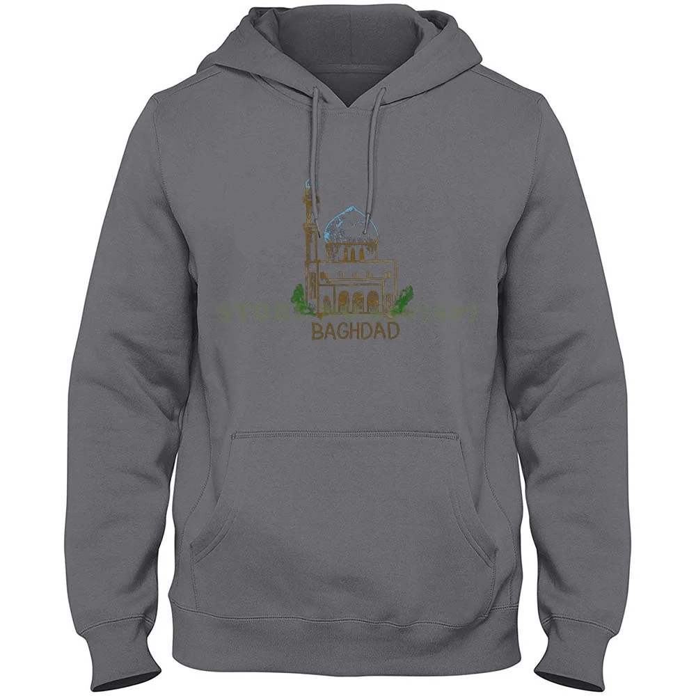 Baghdad Irak reine Baumwolle Hoodie T-Shirt Baghdad Moschee Skyline Hauptstadt Republik Irak Reisende Tourist