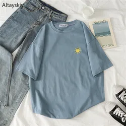 T-shirts Women Soft Trendy Elegant All-match High-quality Korean Style Loose Leisure Daily Womens Female Lovely Simple 2020 New