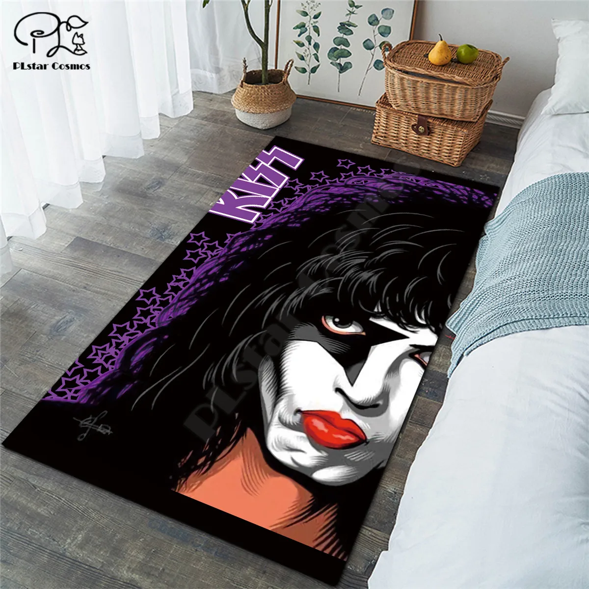 

Classic KISS Carpets Soft Flannel 3D Printed Rugs Mat Rugs Anti-slip Large Rug Carpet Home Decoration style-6