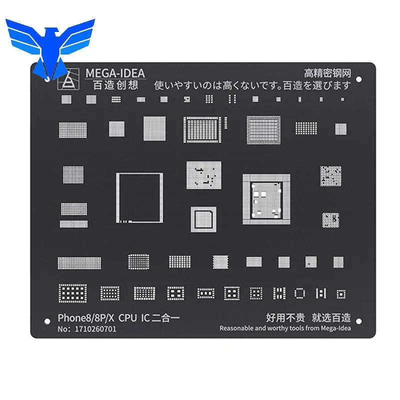 للايفون 11 11Pro XS XS MAX XR X 8P 8 7P 7 6S 6 وحدة المعالجة المركزية IC رقاقة القصدير زرع لحام NetBlack الصلب بغا rebيعادل مجموعة الاستنسل