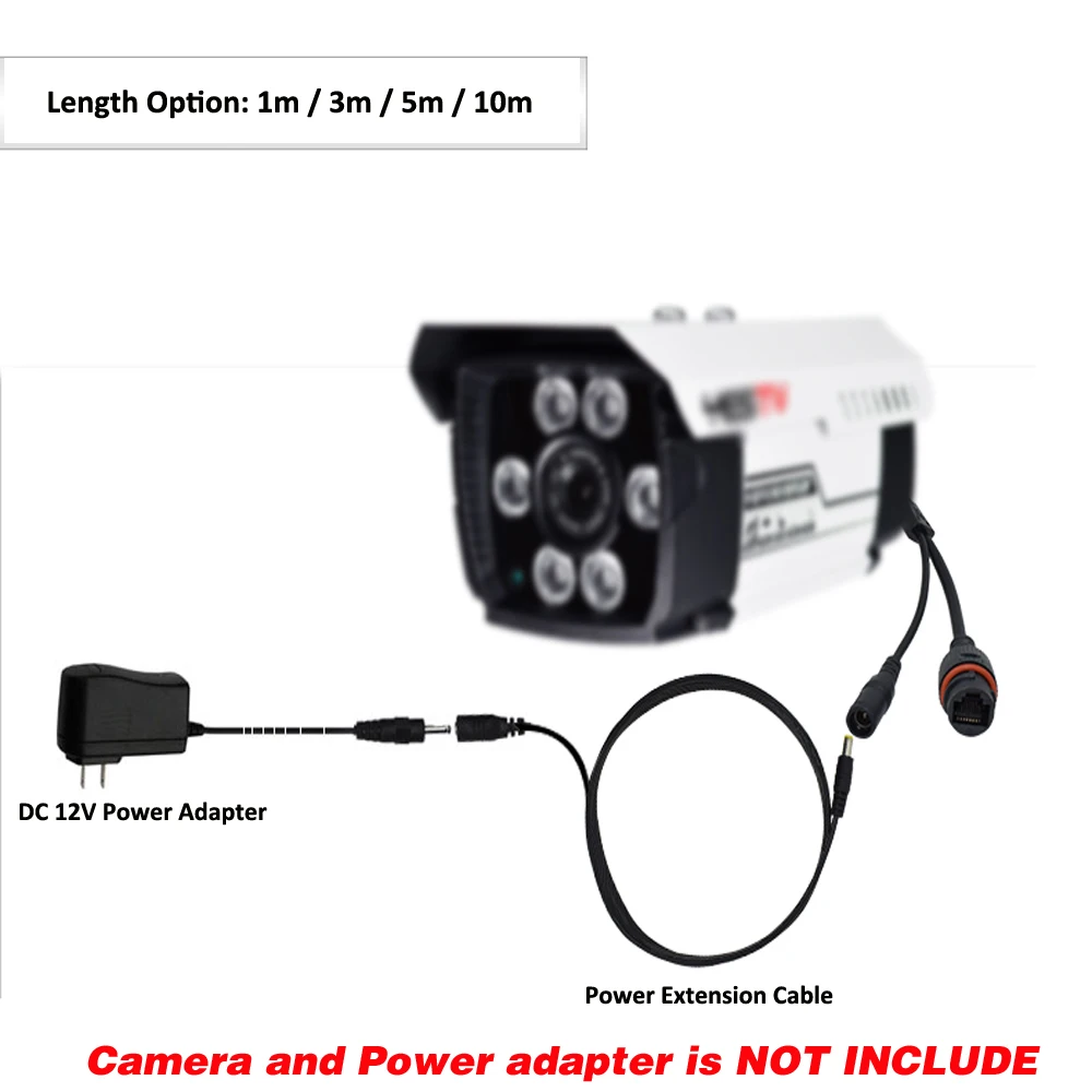 Imagem -06 - Power Adapter Cabo de Extensão de 5.5*2.1 Milímetros Macho Cabo de Alimentação Fêmea Estender Arame 1m 3m 5m 10m Cabo para Câmera de Cctv Segurança dc 12v