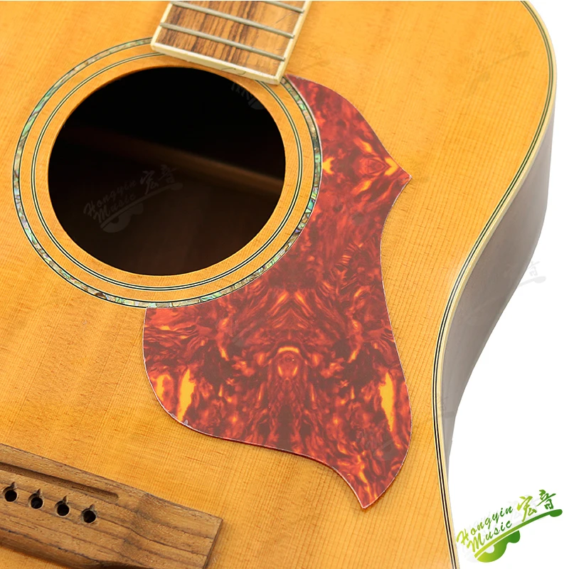 39inch-43inch Acoustic Guitar Accessories Guitar Pickguard Hummingbird Scratch Plate Transparent PVC Self-Adhesive Background