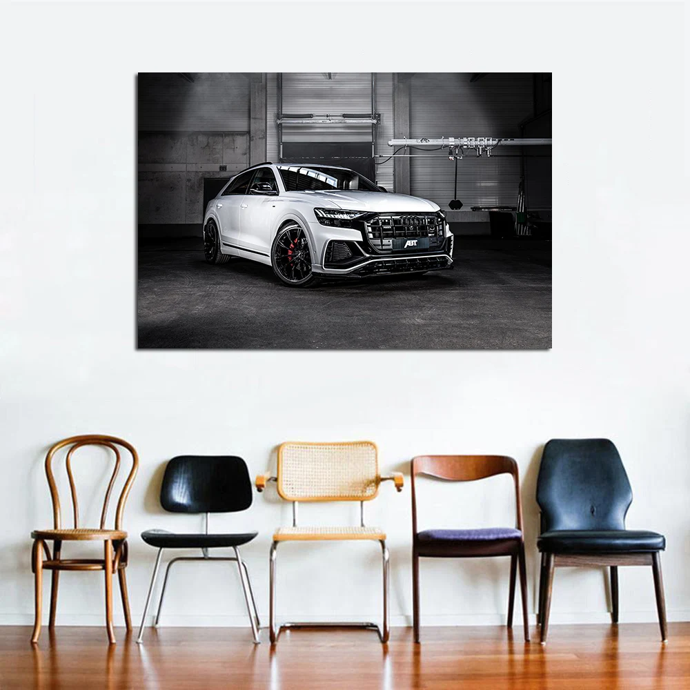 DIY Framed Wall Art Canvas Prints Posters Audi Q8 Supercar Canvas Painting For Living Room Decor