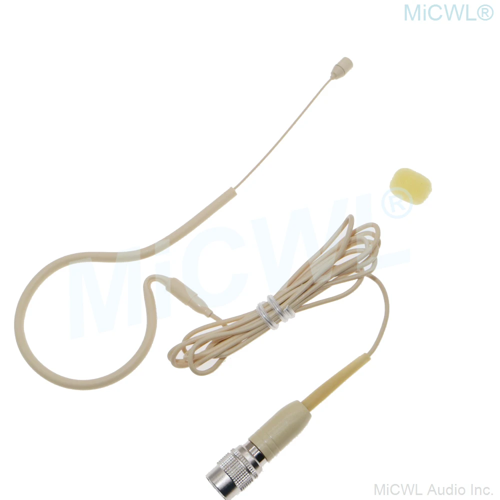 ATW2000 Beige earset Headset Microphone for Audio-Technica new generation ATW series Wireless Mic System Hirose 4Pin Lock