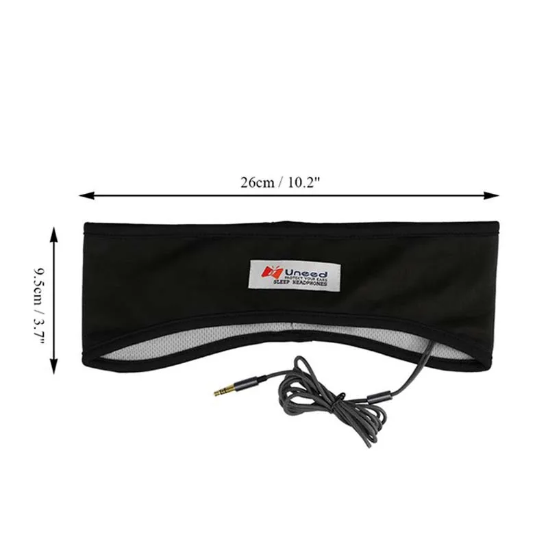 Esportes fone de ouvido máscara de dormir anti-ruído fone de ouvido bandana 3.5mm com fio fone de ouvido leitor de música para smartphone pc