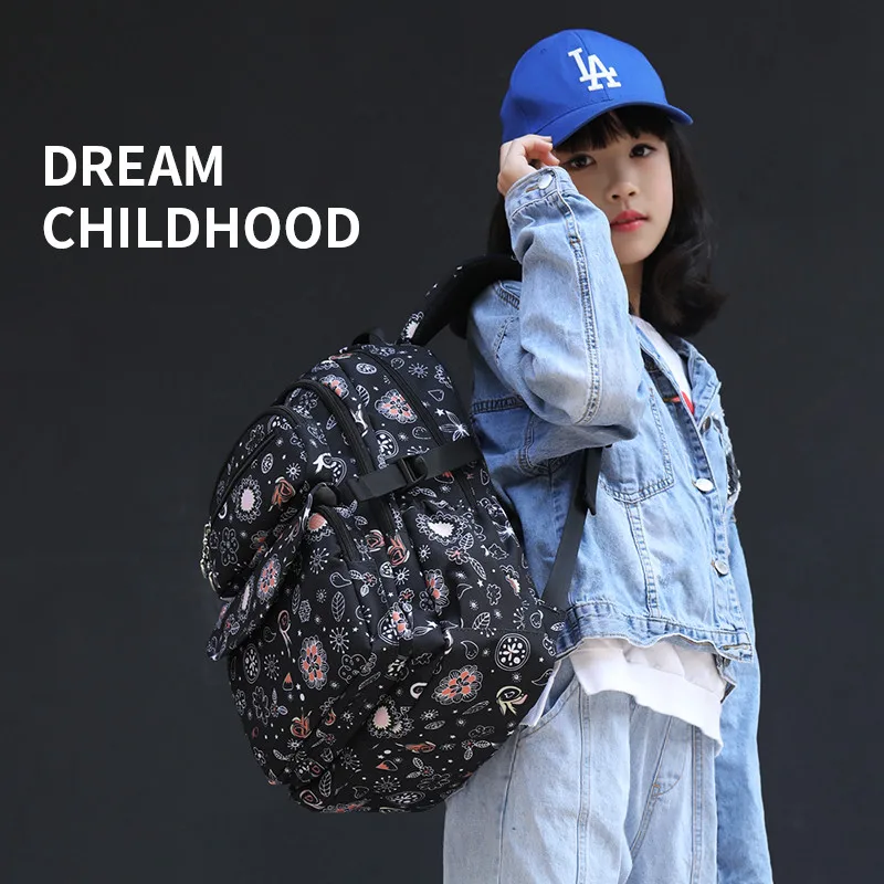 Grand Sac à Dos d\'École Mignon Imprimé, Imperméable, Cartable Primaire pour Adolescentes, Nouvelle Collection