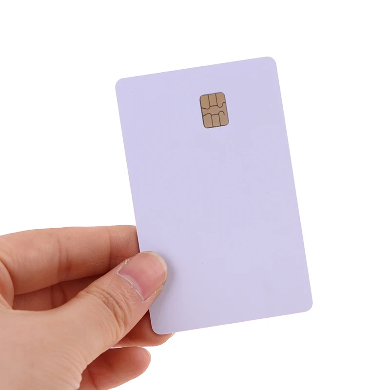 10Pcs SLE 4442 Chip With Hico Magnetic Stripe Contact IC Card 2 In 1 Blank Card