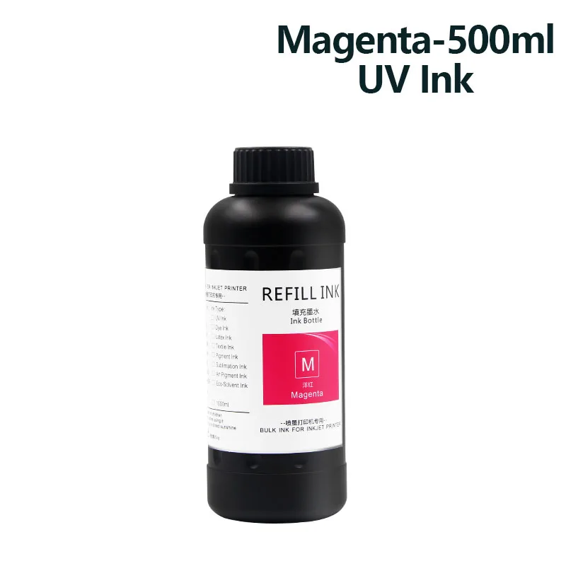 Imagem -05 - Tinta uv Universal para Impressora Led de 500ml Cores Conjunto para Dx6 Dx7 Dx9 Epson 1390 1410 L800 L1800 Xp600 Tx800