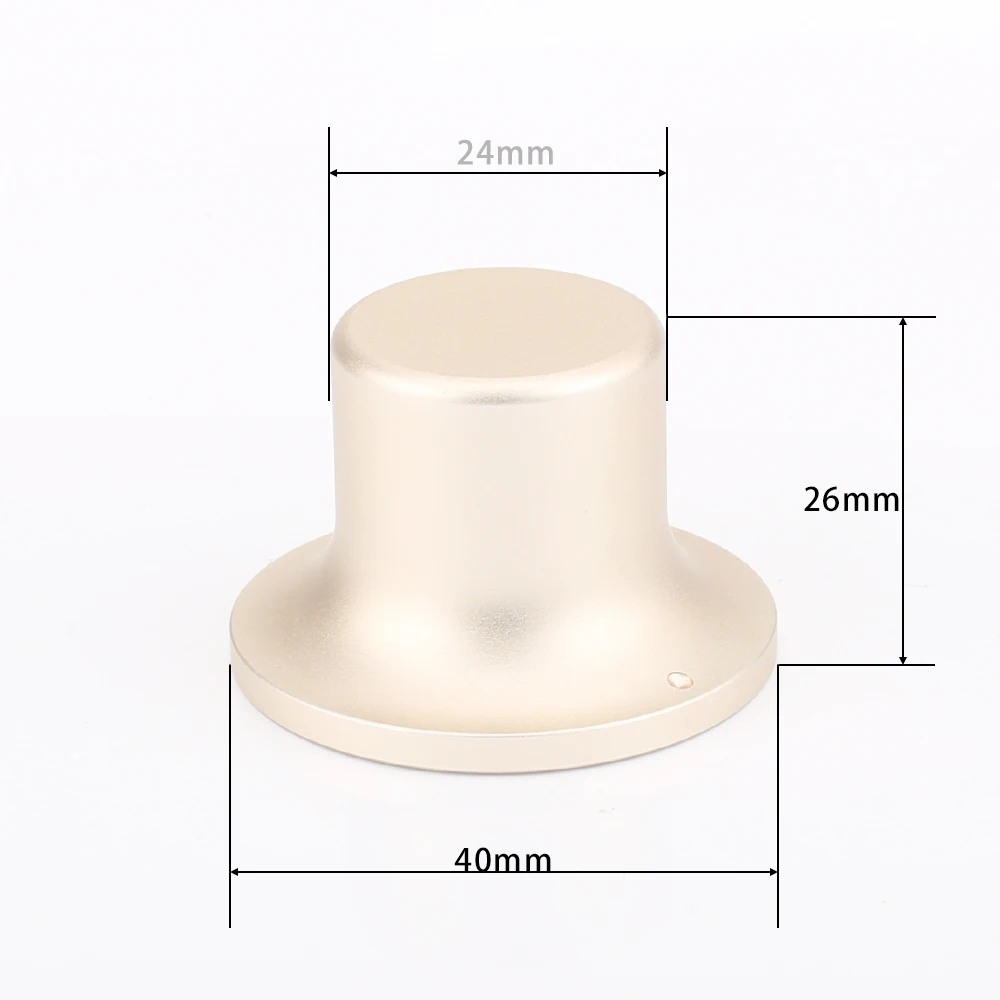 Potenciômetro com botão de controle de volume em alumínio, 4 xauditocrast kb003 dourado 6mm com eixo rotativo