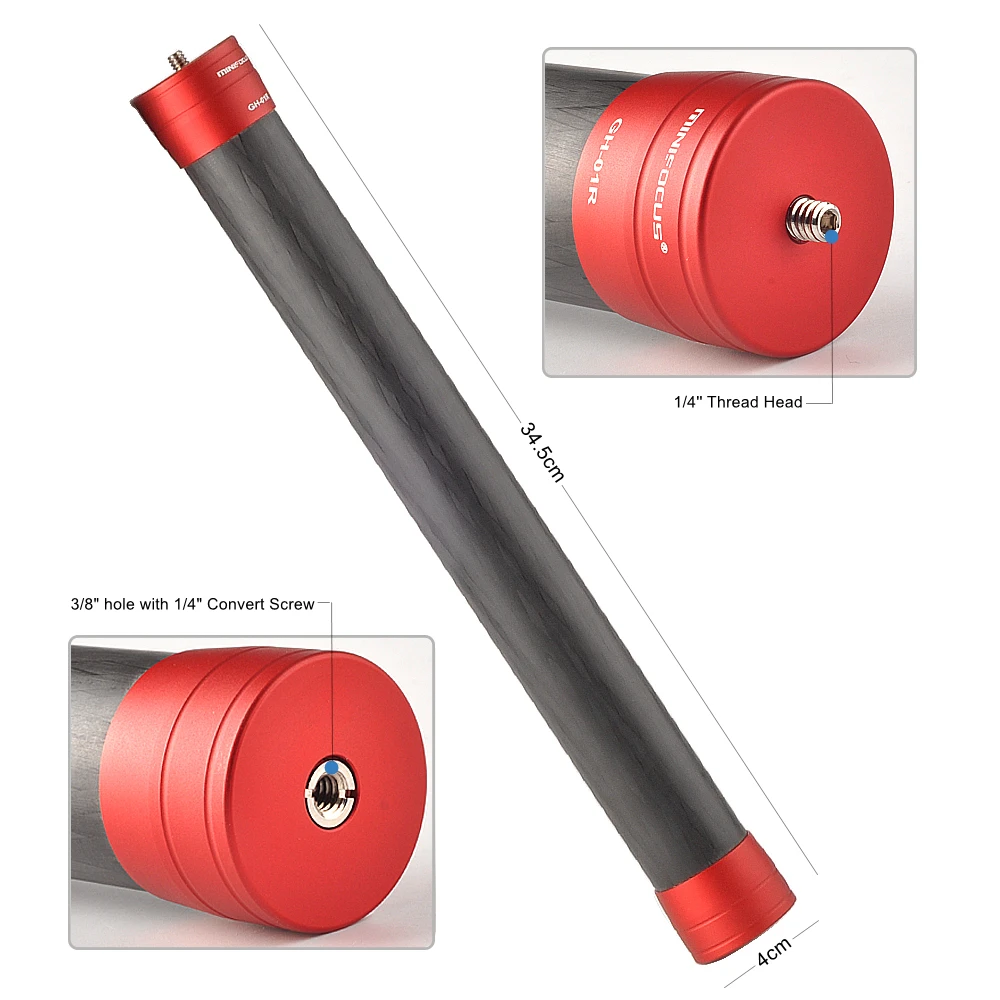 Удлинитель монопод из углеродного волокна, стержень для камеры DJI Ronin S SC Moza Air 2 AK4000 Zhiyun Crane 2 weebill lab 3