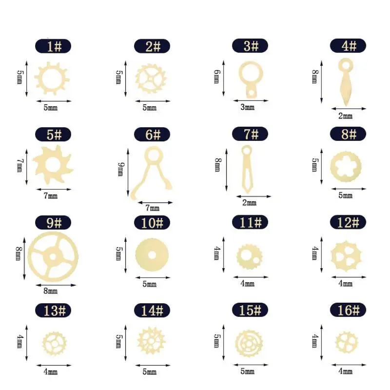 2 Box Mini Mixed Steampunk Cogs Gear Clock Charm UV Frame Resin Jewelry Fillings
