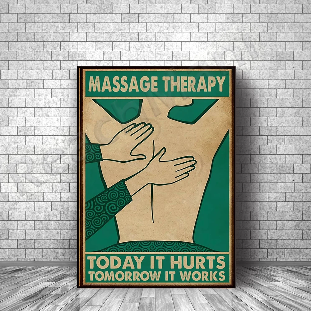 

Massage Therapist Gift Vertical Poster Decoration Beauty Salon Vintage Canvas Printed Gift
