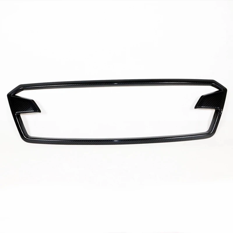 For Subaru XV 2018 1PC ABS Chrome carbonfiber Car Front Grill Grille Decorative Cover Trim Car Styling Auto Accessories