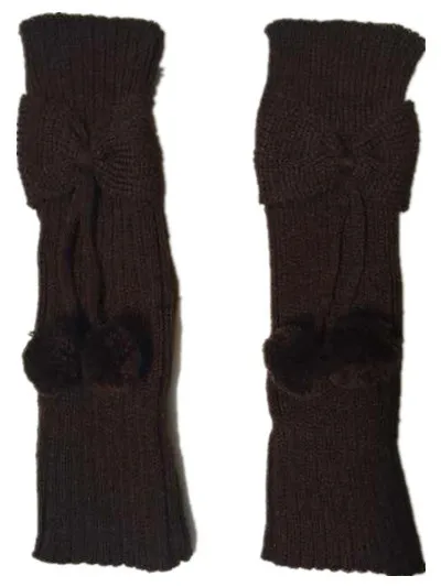 Beliebte Herbst Mädchen Schmetterling Knoten Ball Socke Abdeckung Gestrickte Wolle Boot Abdeckung Bein Schutz Abdeckung Winter Beinlinge Frauen – Detail 6