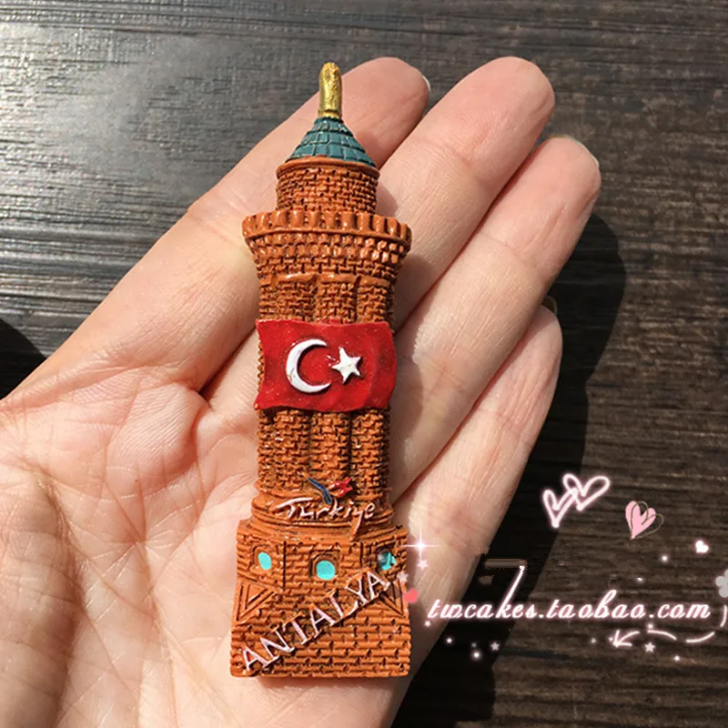 1 pçs resina tribal instrumento geladeira ímã lembrança adesivo turquia viagem paisagem ímãs casa decoração acessórios presentes